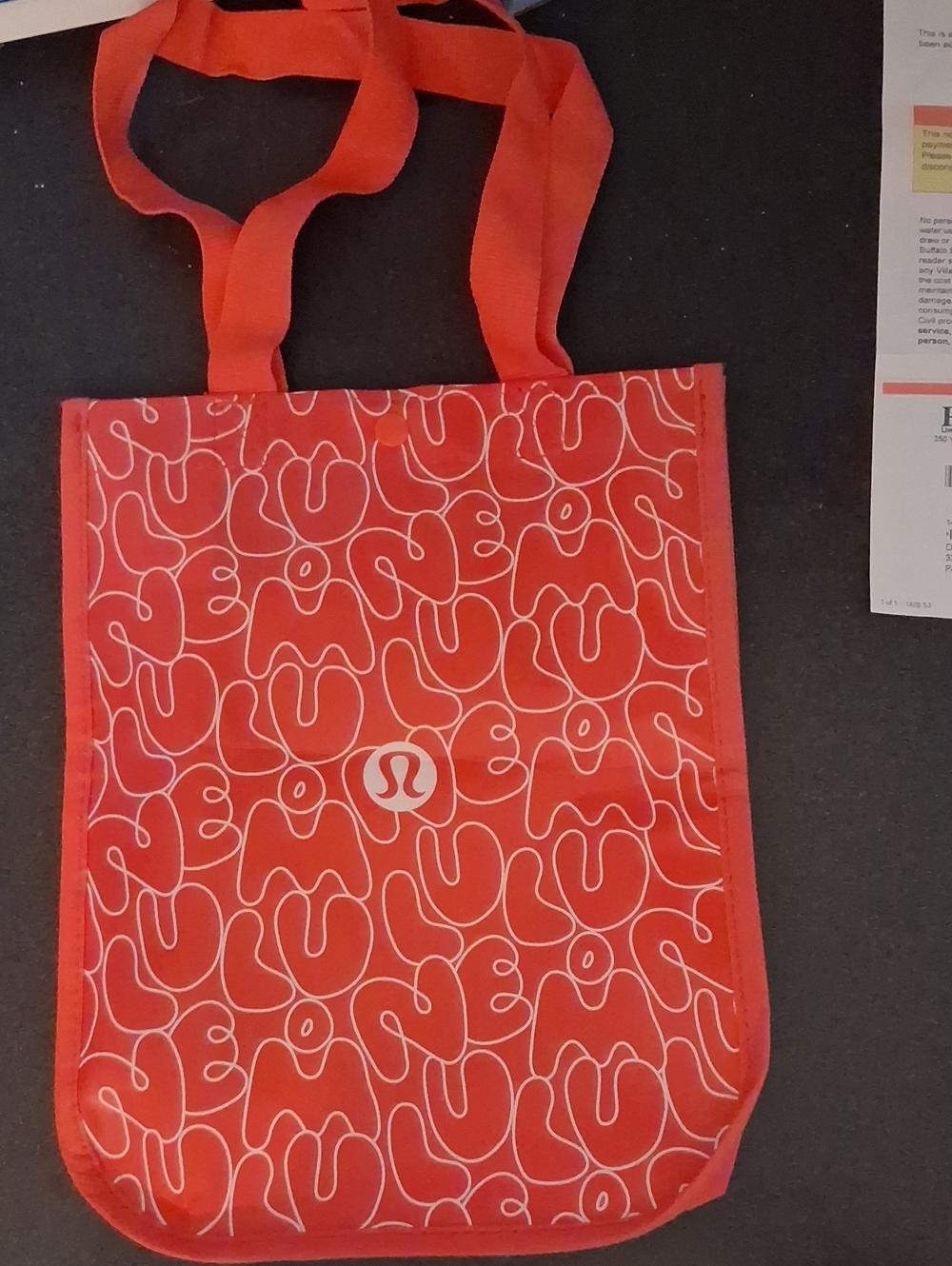 lululemon athletica Red White Patterned Tote
